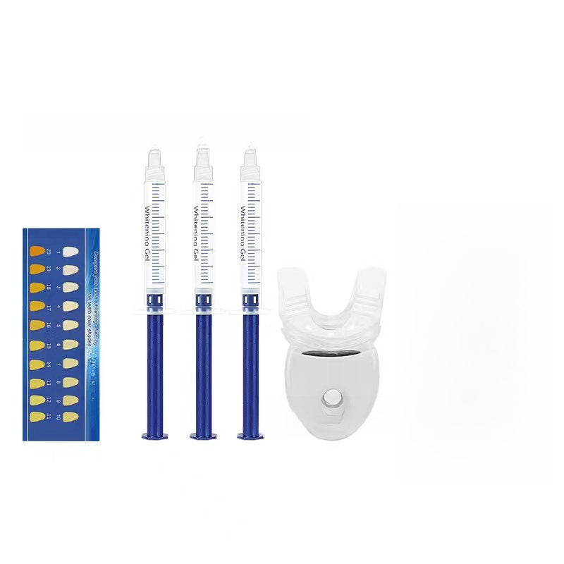 Teeth-whitening serum with a teeth-lighting lamp
